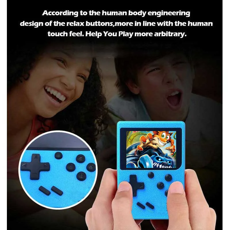 Портативная мини игровая консоль в стиле ретро 8 бит 3 0 дюйма цветной ЖК дисплей