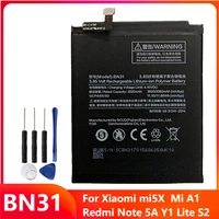 replacement phone battery bn31 for xiaomi mi5x mi 5x mi a1 redmi note 5a y1 lite s2 3000mah with free tools