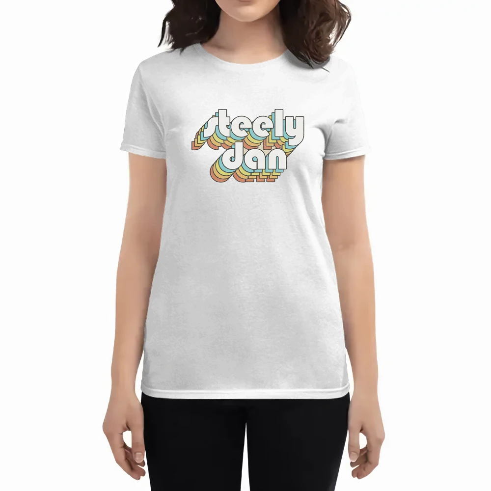 

Steely Dan Printing Female T Shirt Crewneck Vintage Harajuku T Shirt Oversize Fashion T Shirts Summer Cotton Anime Woman Tshirts