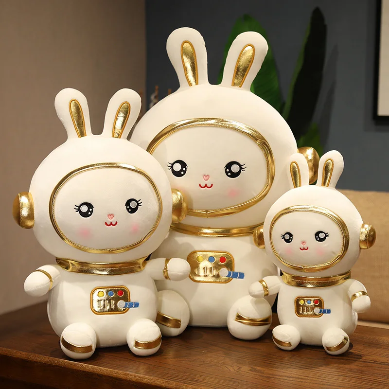 

25-80CM Lovely Rabbit Plush Dolls Kawaii High Quality Astronaut Animal Pillow Cartoon Toys Stuffed Soft for Girls Kids Xmas Gift