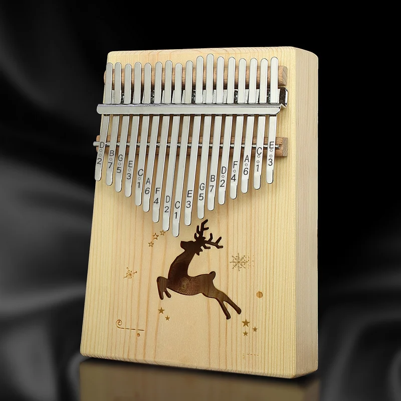 Kerus 17 teclas piano de pulgar Kalimba изготовленный из деревянной пластины caoba Body instrument ento