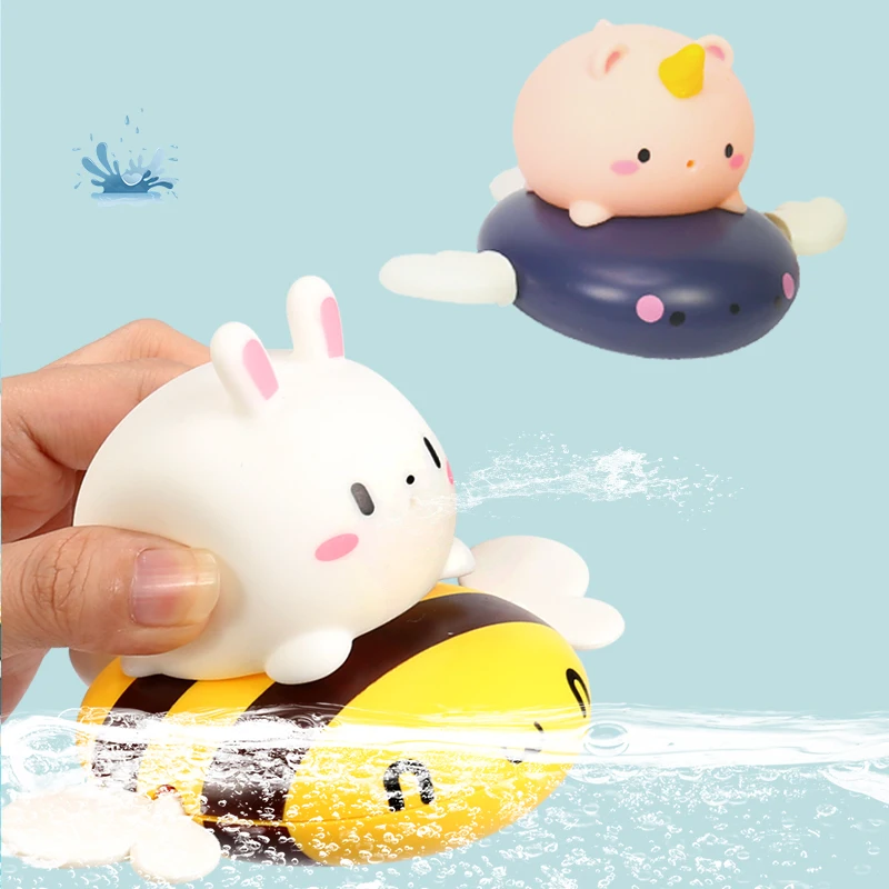 

1Pcs Baby Bath Toys Animal Cute Tortoise UnicornClassic Baby Water Toy Infant Swim Chain Clockwork Educational Bathroom Toys