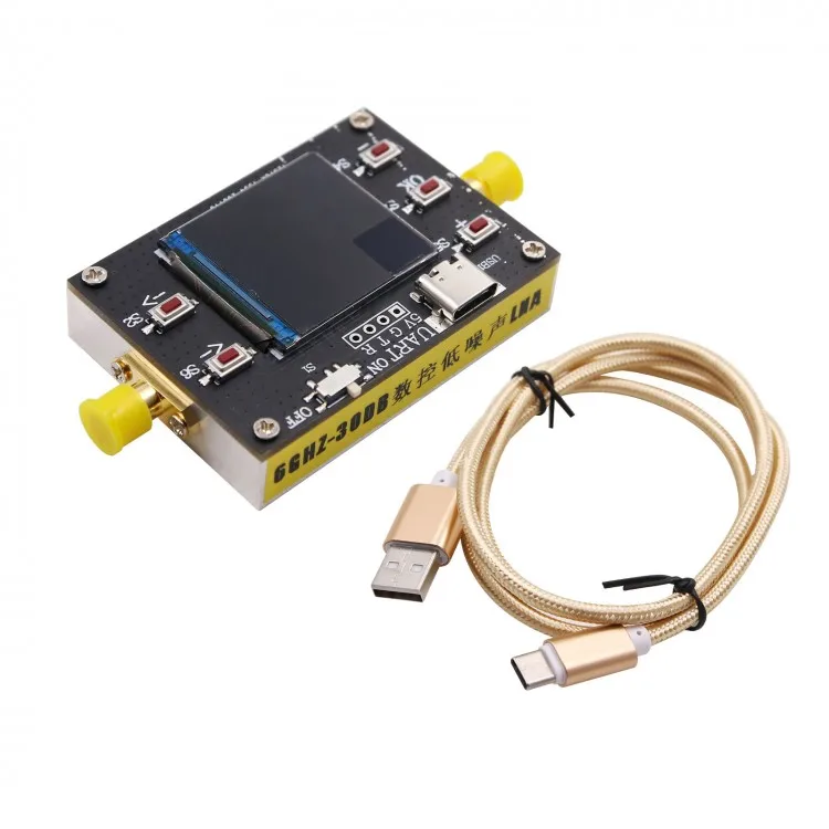 

Low Noise 31.75DB Dynamic Range 20MHz-6GHz Programmable Gain Amplifier w/ CNC Aluminum Alloy Shell
