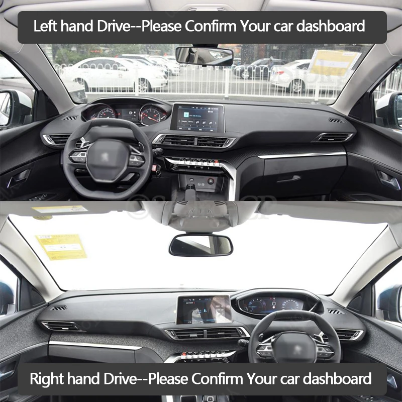 

Car Dashboard Avoid Light Pad Instrument Platform Desk Cover Mat Carpets for Peugeot 5008 2017 2018 2019 2020 MK2