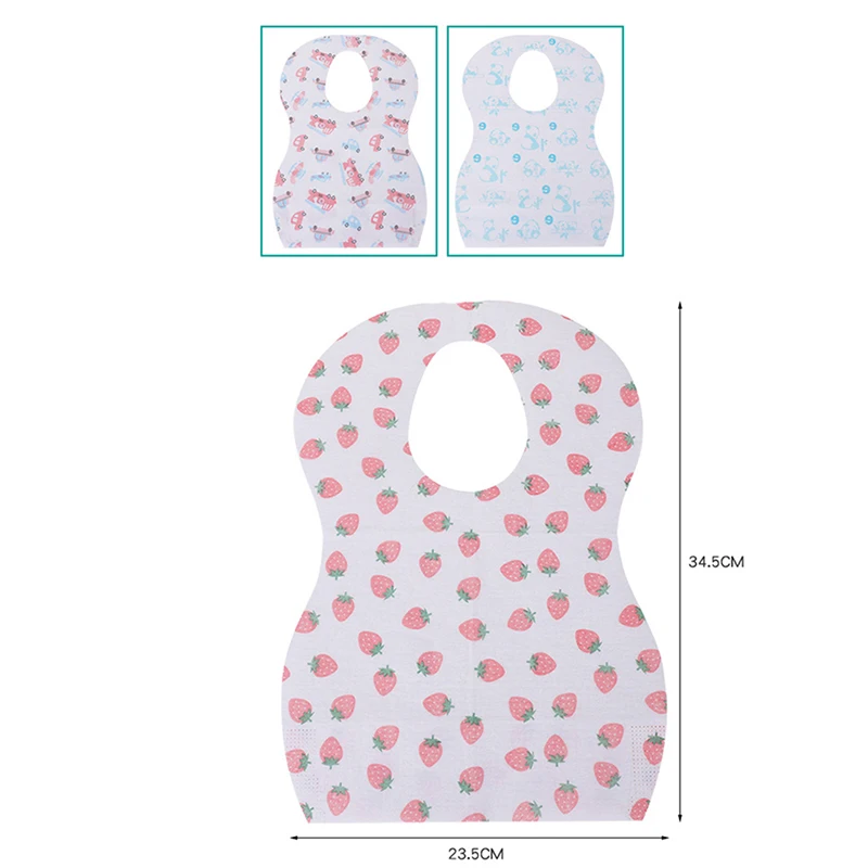 

20Pcs Disposable Non-Woven Fabric Bib Children Bib Cute Printing Boy Girls Paper Bibs For Babies Care Baby Accessories