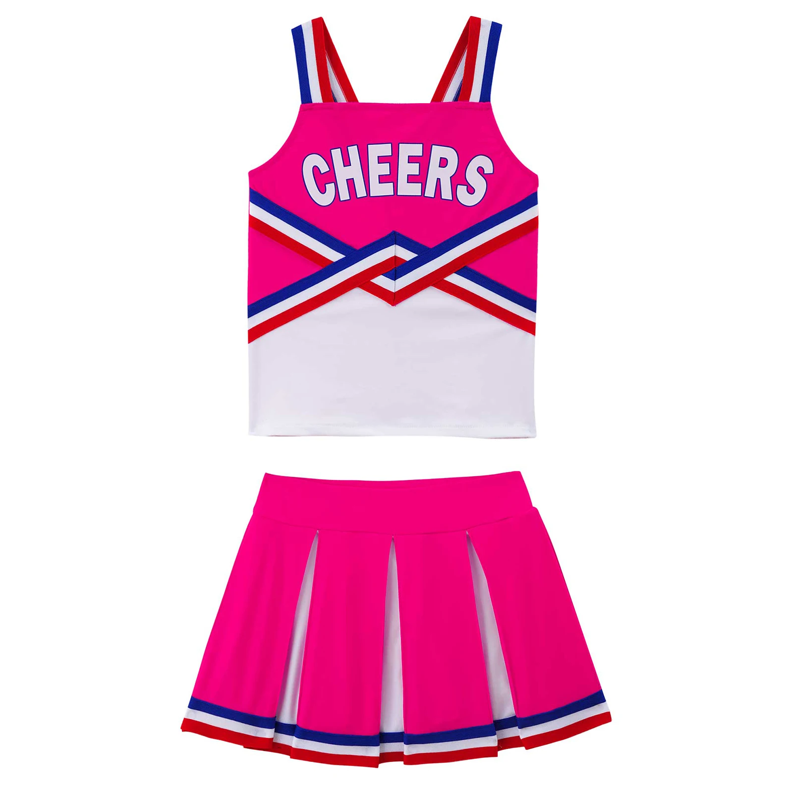 Спортивная униформа для чирлидинга девочек комплект из 2 предметов майка и юбка в