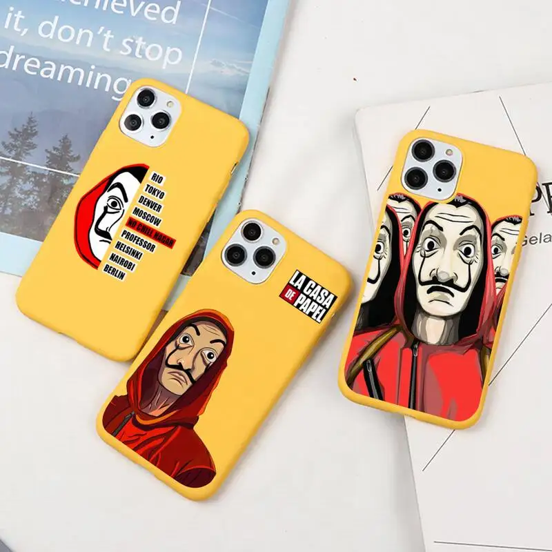 Испания ТВ La Casa de papel Чехол для мобильного телефона iPhone 11 Pro Max X XR XS 8 7 6s Plus ярко
