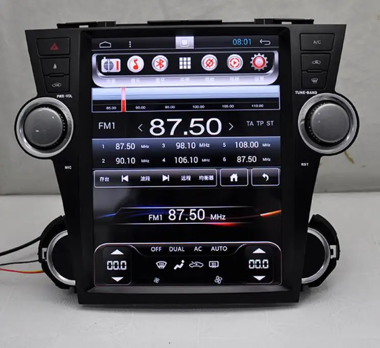 2GbRam 16GbRom12.1 &quotAndroid 6 0 автомобильная аудиосистема для Toyota Highlander 2009 2014 радио Vedio
