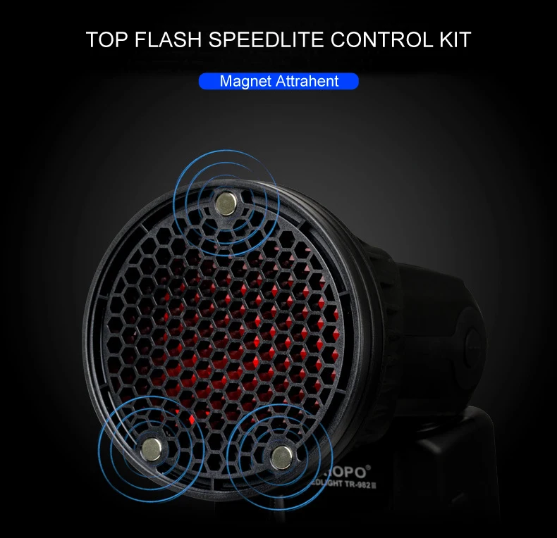 Triopo Flash Магнитный купол сотовый шарик с отверстием диффузор цветной фильтр аксессуары для Speedlite комплект для Godox Yongnuo фонарик