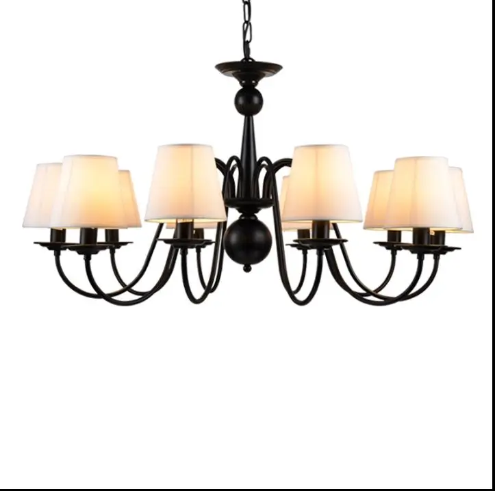 

A Living room lighting American restaurant bedroom decoration creative modern minimalist personality household fabric chandelier