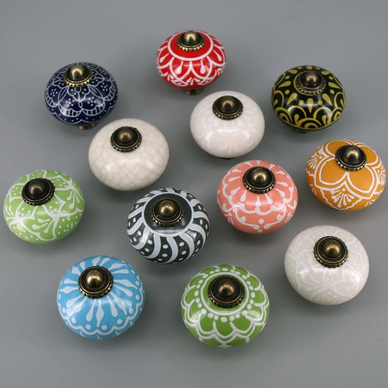 1x модная пасторальная керамическая ручка фарфоровая декоративная ручка|Ручки