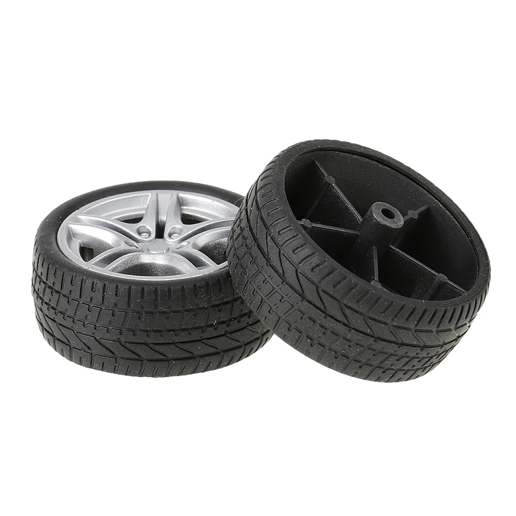 

2pcs 40mm Simulation Rubber Wheel Tire Wheel Toy Model DIY RC Spare Parts 35 Remote Control Toys RC Car Parts Accessory