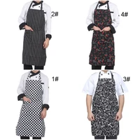 adjustable hang neck chef kitchen apron restaurant baking cooking bib dress polyestercotton anti stain kitchen accessories