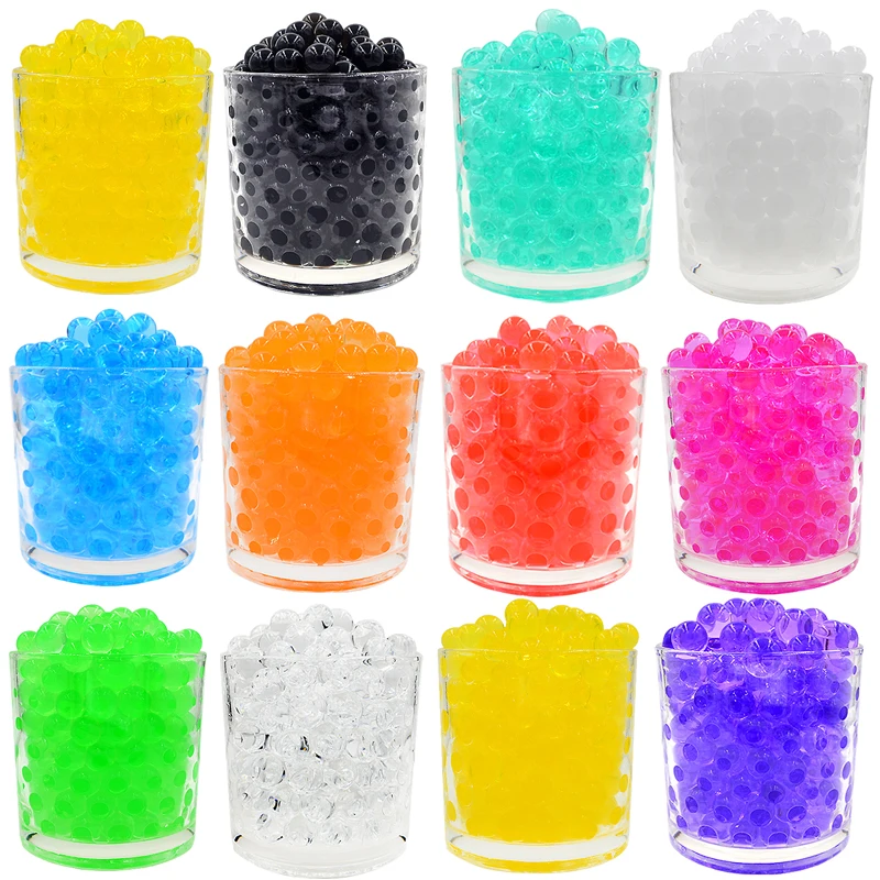 

12 пакетов, гидрогелевые шарики для растущей воды, 3000 шт.