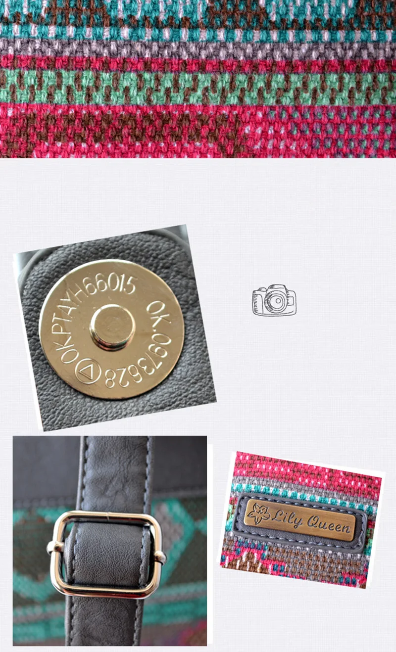 LILY QUEEN винтажный женский рюкзак Boho на шнурке, хиппи, школьные сумки, Холщовый Рюкзак