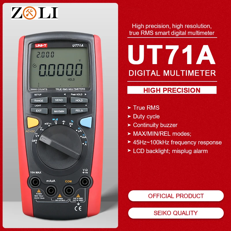 Профессиональный цифровой мультиметр UT71A переменный ток + постоянный USB истинный