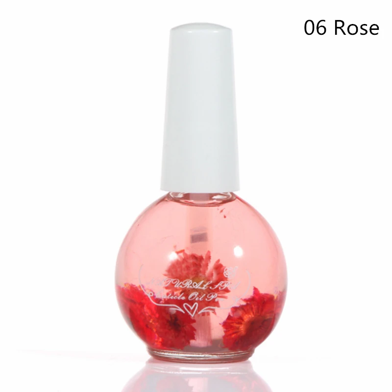 06 15ml Dried Flowers Nail Softener Nutritional Oil Cuticle Revitalizer Polish Repair Nail Skin Protector Treatment Nail Art Care - Цвет: 06