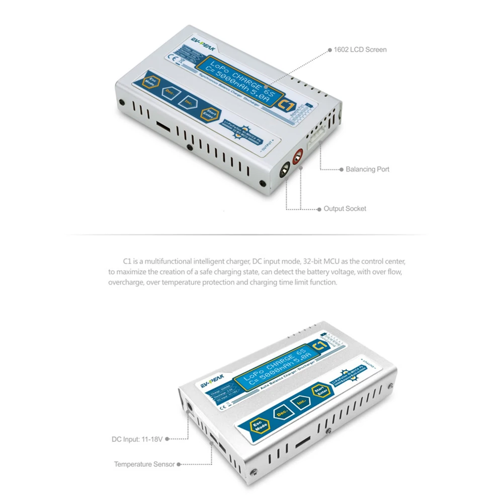 C1 50W 6A 1 6S DC11.0V 18.0V зарядное устройство с JST_XH плата адаптера T разъем для LiPo LiFe NiMH NiCd