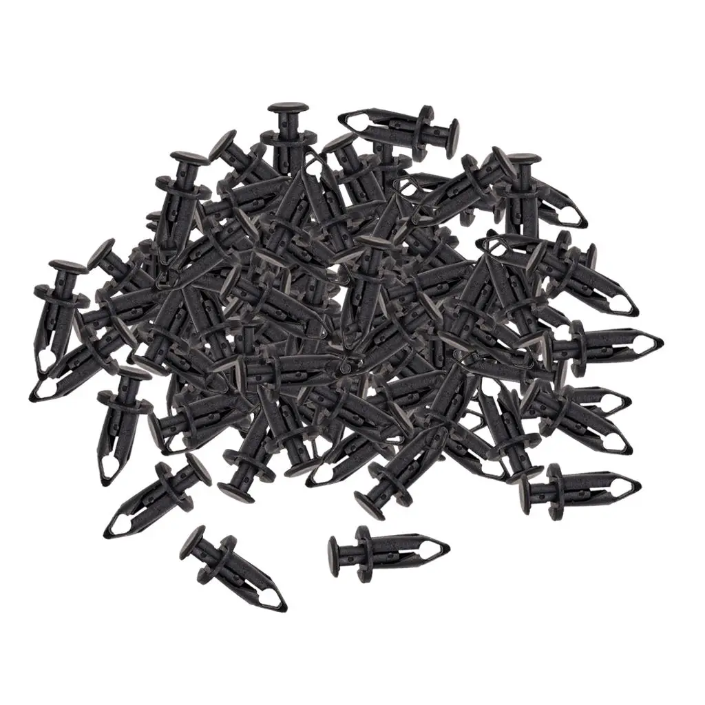 

100pcs Bumper Clips Push Type Door Panel Retainer Pin Nylon Fastener Clips