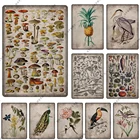 Винтажные животные и растения, жестяная вывеска, Античные цветочные металлические плакаты, табличка, современное искусство на стену, декор для мужчин, пещера, бар, паб, клубный Декор