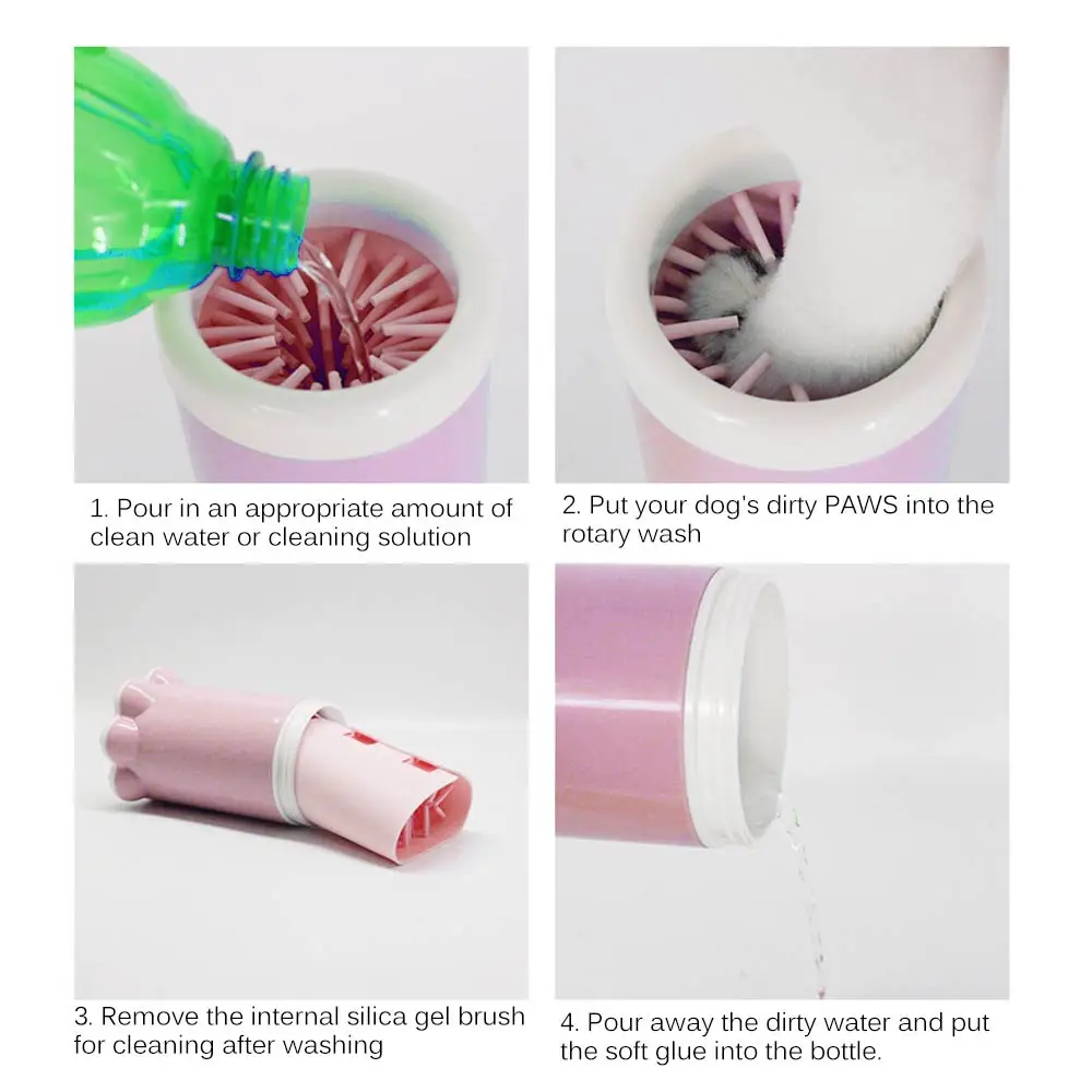 

Dog Feet Washing Cup Self-Cleaning Foot Washing Cup Pet Cleaning Supplies Silicone Massage Foot Washer Pet Supplies