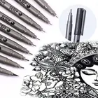 Игла для рисования, ручка для рисования, водонепроницаемая ручка, точечный трубчатый маркер для рисования, ручка для набросков, крючок, линейка, художественные маркеры, лайнер, ручка
