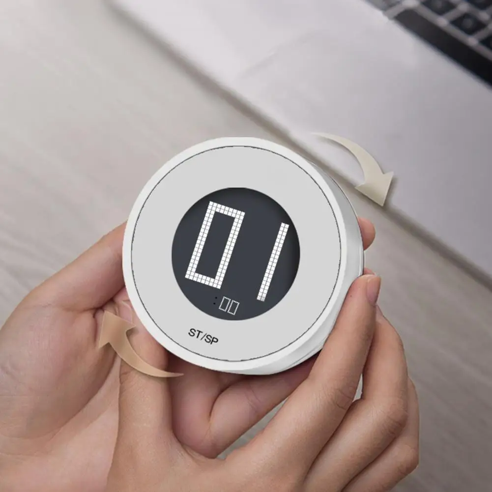 

New Kitchen Timer Clear Screen LCD Display 99 Minutes Strong Magnetic Countup Timer Home Rotating Timer Portable Kitchen Timer