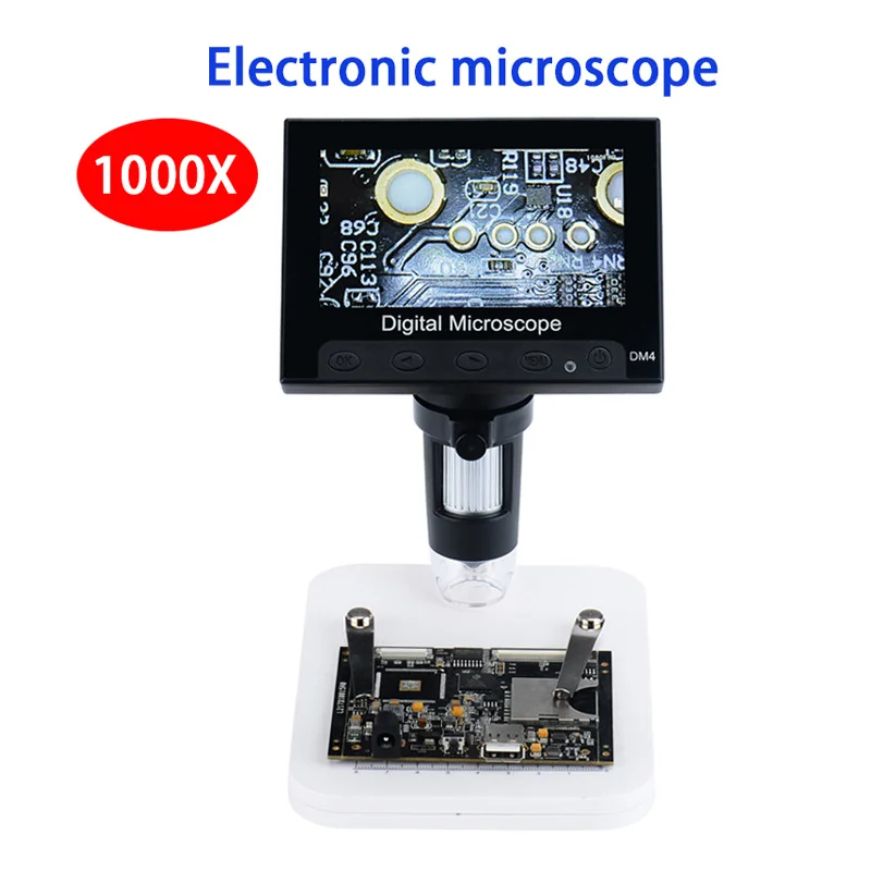 

500X 1000X 1600X USB Electronic Video Microscope Digital 4.3 Inch HD LCD Soldering Microscope Phone Repair Tool 8LED Magnifier