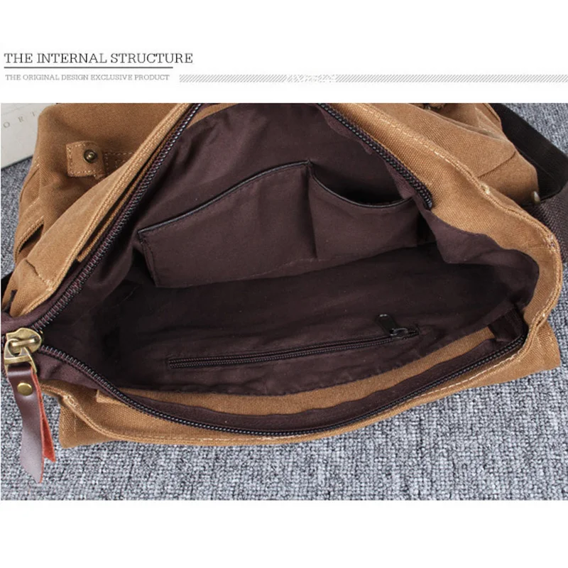 mens canvas crossbody casual shoulder bags vintage messenger travel handbags fashion student scholl bag briefcase ipad bag free global shipping