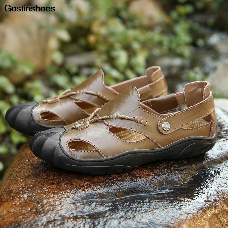 Chalas Hombre Zapatos мягкая Летняя обувь на толстой подошве кожаные повседневные