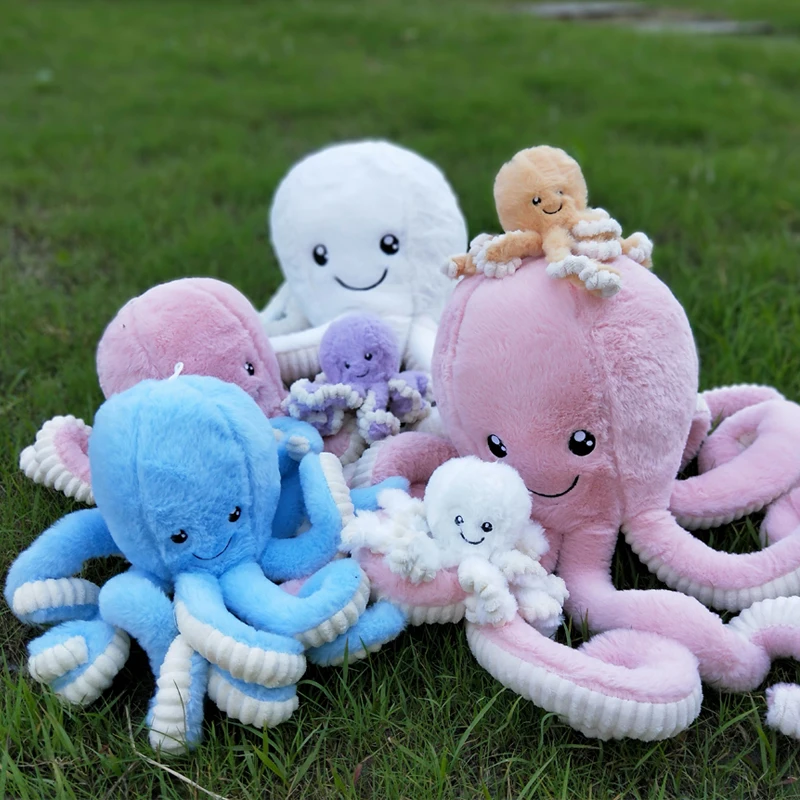 Super Lovely Simulation Octopus Pendant Plush Stuffed Toy Soft Home Decor Cute Animal Doll Kids Children Gifts Dropshipping | Игрушки и
