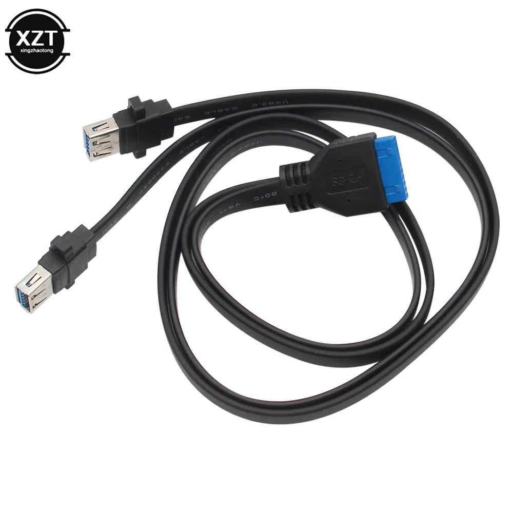 2 порта двойной USB 3 0 Type A Female на 20 Pin Header адаптер материнской платы кабель два USB-A