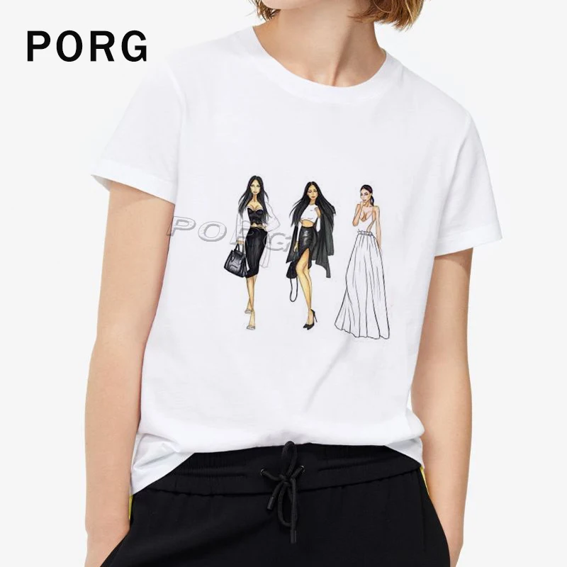 2019 повседневные женские футболки в стиле Харадзюку уличная одежда кавайные