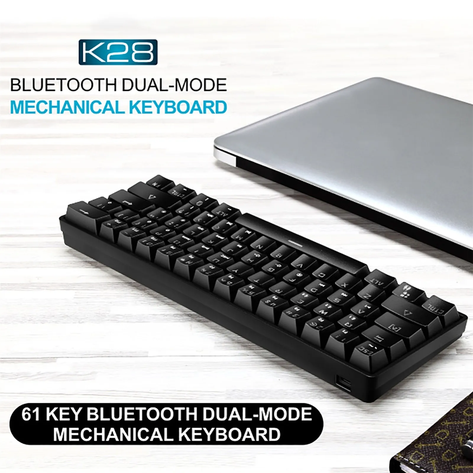

K28 Mechanical Keyboard Wireless Bluetooth 61-key Dual-mode Rgb Backlit Waterproof Mechanical Gaming Keyboard For Game Laptop Pc
