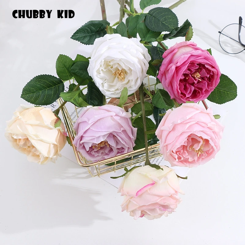 12 шт./лот! Фетровая увлажняющая Роза Остина искусственная свадебная декоративная