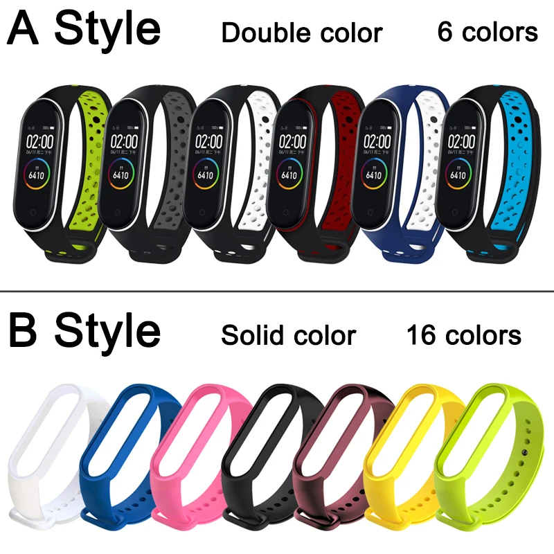 Ремешок силиконовый для Xiaomi Mi Band 6 5 4 3 сменный спортивный браслет смарт-часов MiBand |