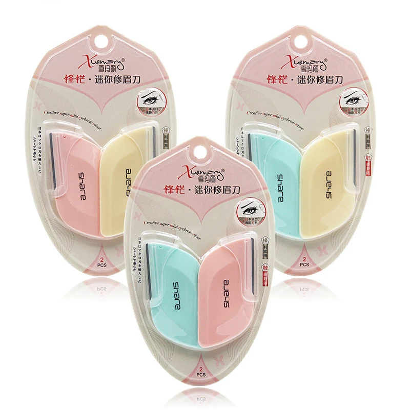 2 шт./компл. мини четырехсторонняя Бритва для удаления волос на лице триммер