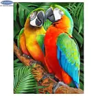 Набор для алмазной вышивки сделай сам, картина 5D с парами, мозаика из страз, вышивка крестиком, птица, квадратная фотография