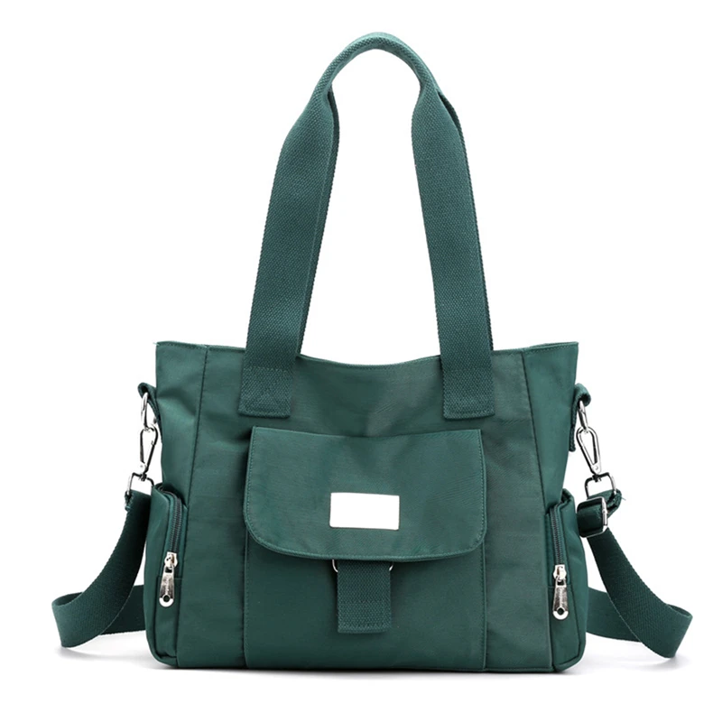 

Ladies Waterproof Nylon Shoulder Bag Zipper Solid Color Female Travel Handbag Fashion Women Casual Crossbody Bag