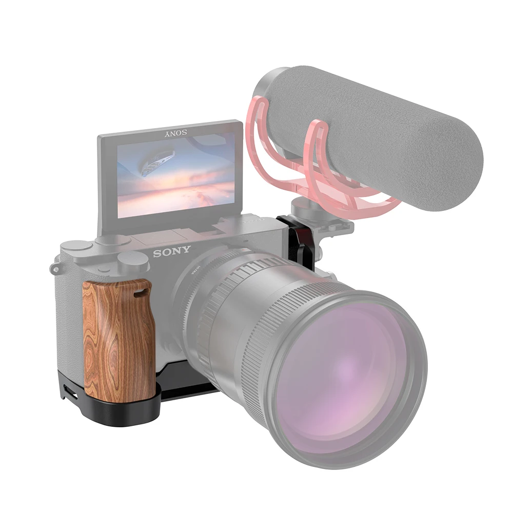 SmallRig l-кронштейн пластина с деревянной ручкой для FUJIFILM GFX 50R Arca-Swiss стандартная Монтажная пластина L-2339