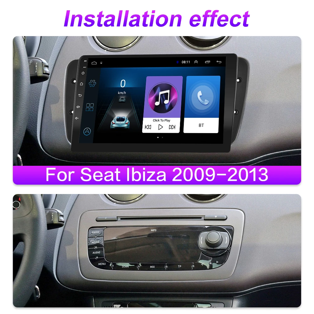 4G Android 9 2din автомобильный Радио Мультимедийный видео плеер для Seat Ibiza 6j 2009 2010 2011 2012