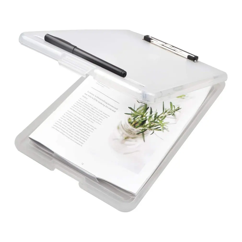 

Multifunctional PP File Box A4 Writing Board Portable File Storage Box File Box Openable PP File Box