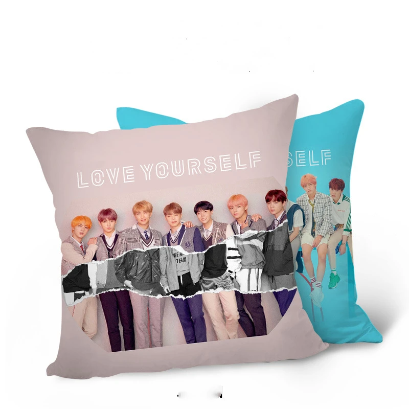 KPOP Подушка Bangtan подушка для мальчиков постельные принадлежности карта душа K-pop Home Bangtan Boys квадратная подушка с одной стороны