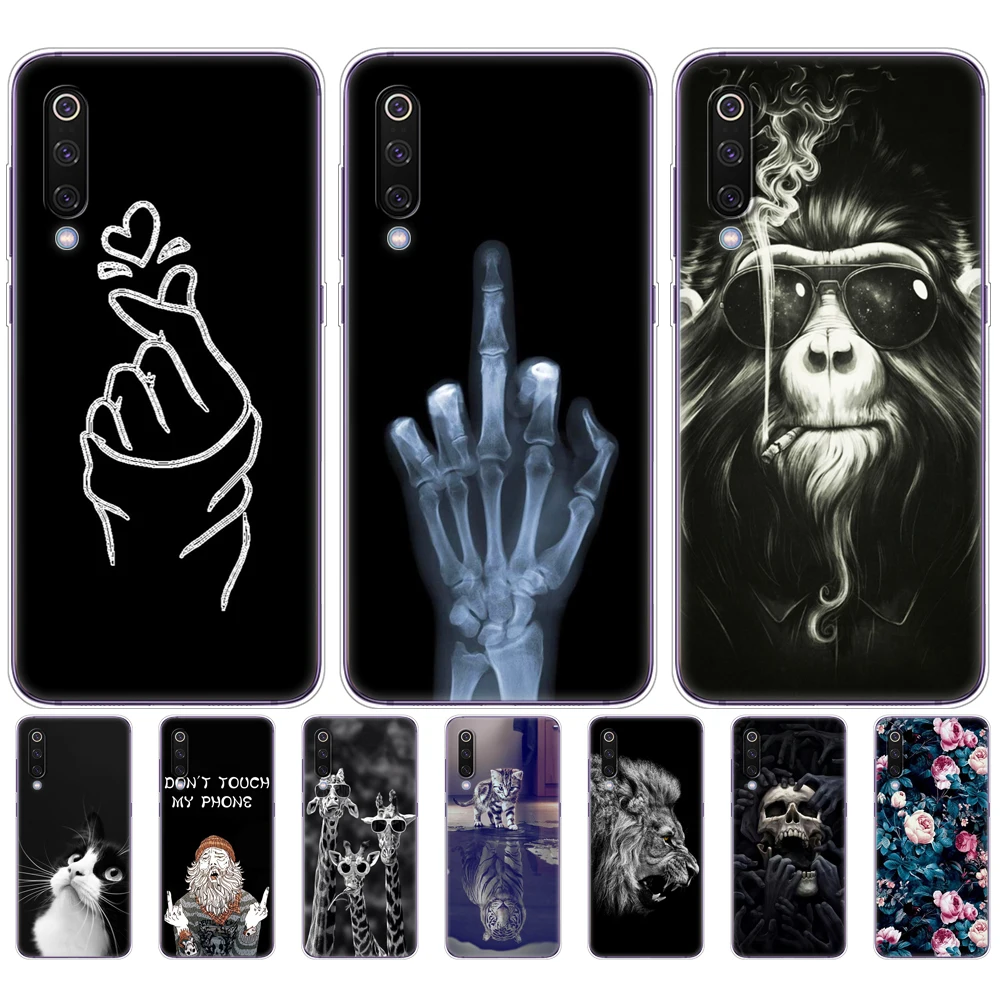 case for xiaomi mi 9 cover Cartoon Silicone Soft TPU Cover For Mi9 SE Case Phone Shell bumper etui | Мобильные телефоны и