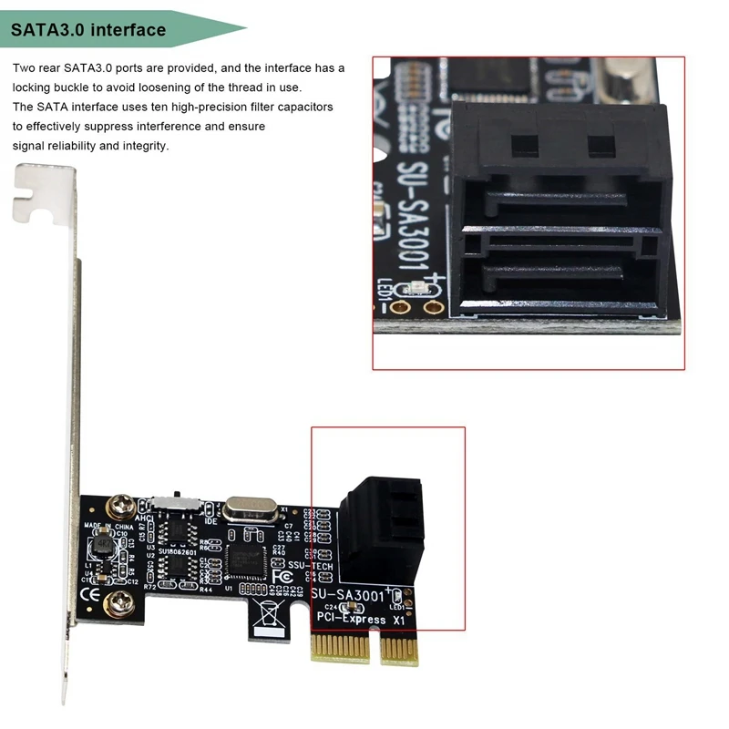 Плата расширения Pci E на Sata3.0 2 порта Mini Pcie Sata 3 0|Платы расширения| |