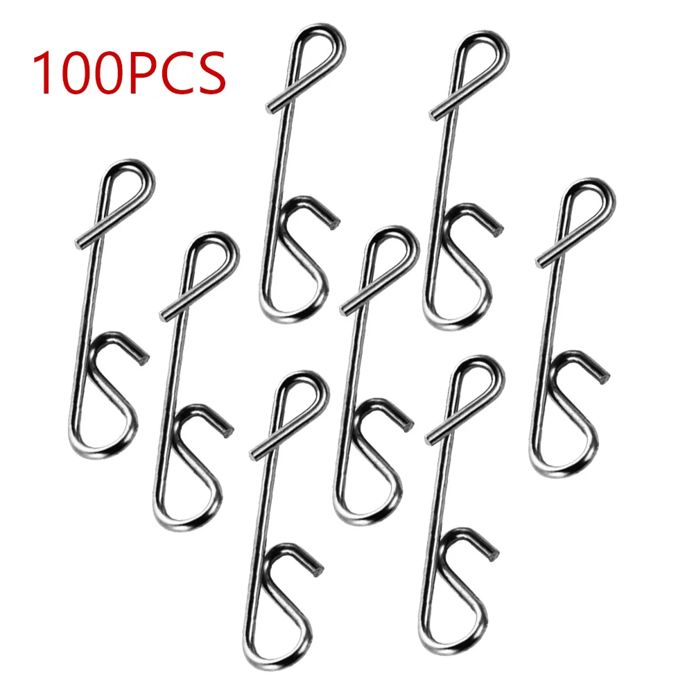 

100pcs Fishing Swivel Snap Stainless Steel Swivels S M L XL XXL Knotless