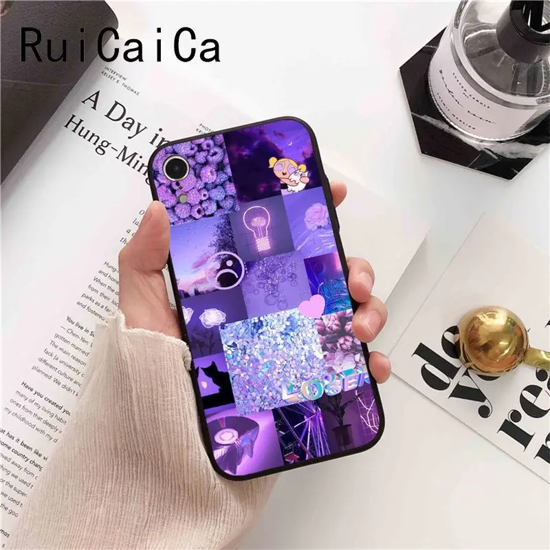 Ruicaica Мягкий силиконовый чехол для телефона из ТПУ с изображением лаванды и