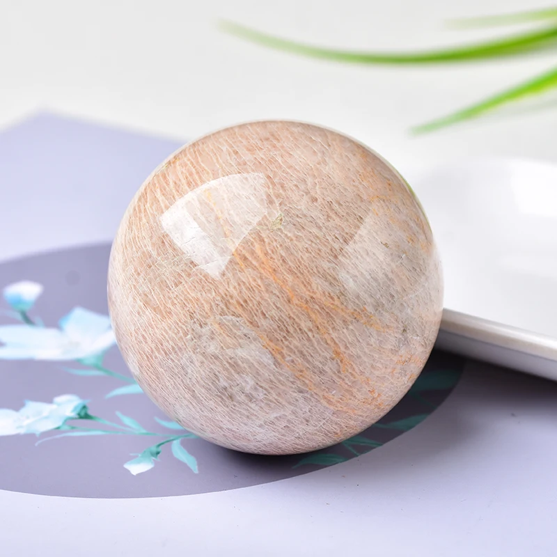 

1PC Natural Yellow Moonstone Polishing Ball Ball Ball Ball Reiki Ball Massage Therapy Stone Home Exquisite Decoration Souvenir G