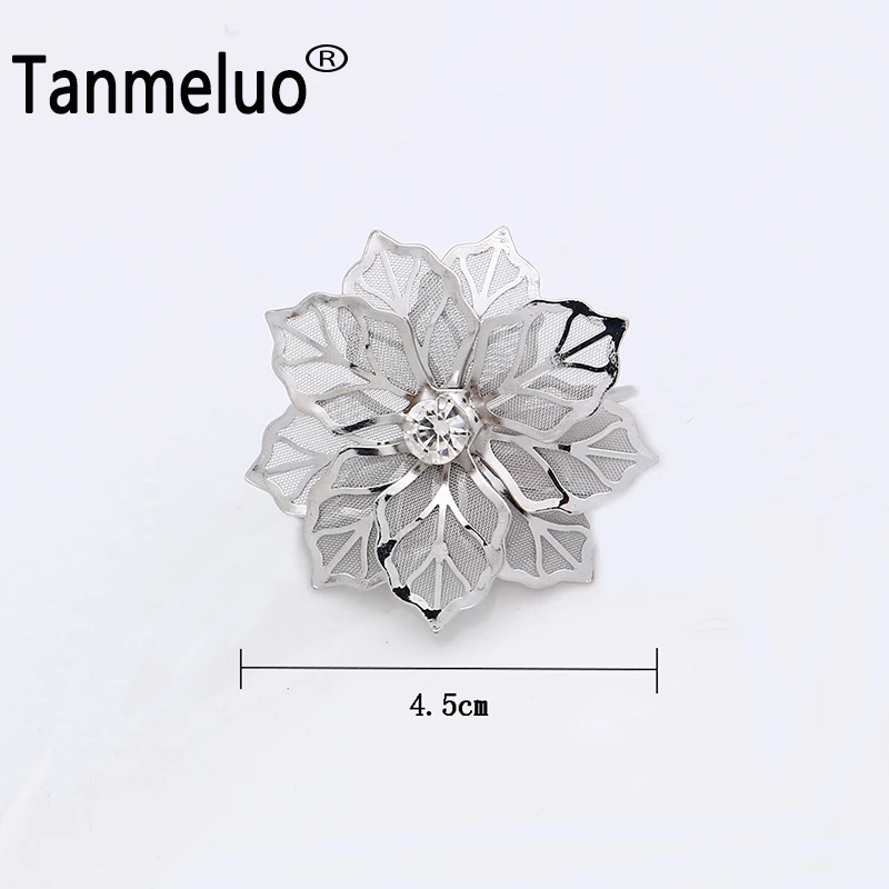 Сплав цветок дизайн салфетки кольца для украшения стола золотые свадебные