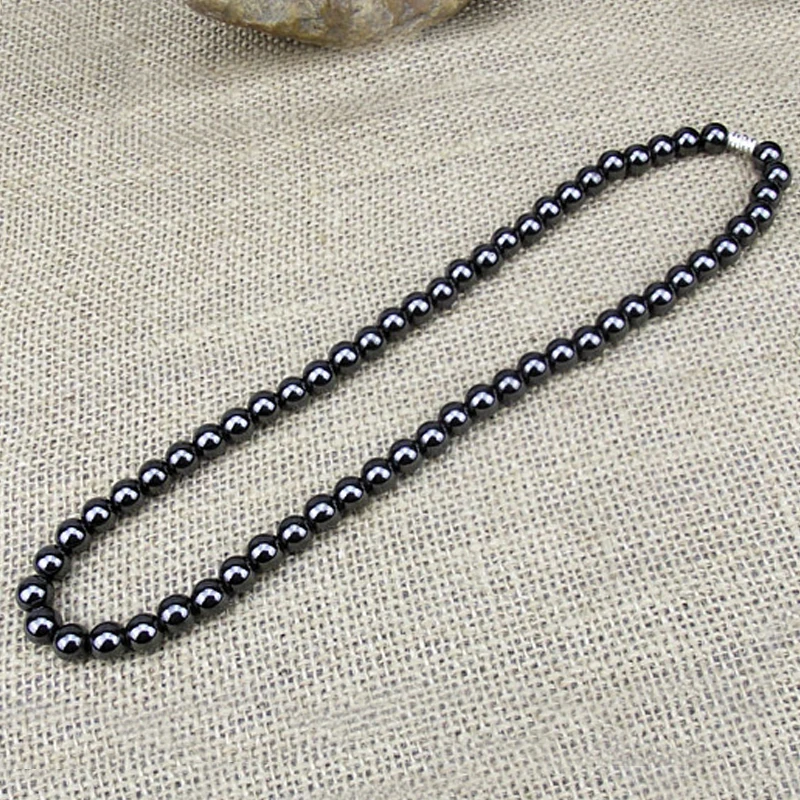Простое Ожерелье из 6 мм Натурального Гематита Желчного Камня круглые бусины